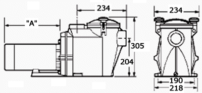 dimensions pompe Pentair RSII